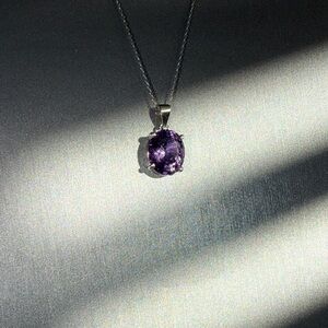 Amethyst and sterling silver necklace